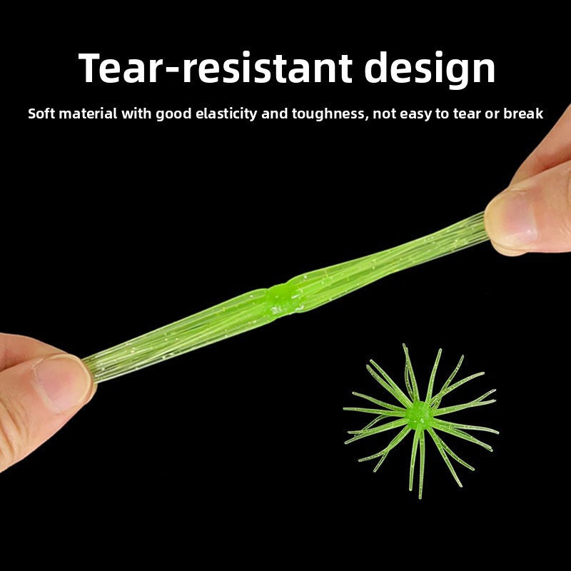 CHEERY Factory New Soft Bait Bionic Sea Urchin Stainless Steel Luya Fine Packaging Bass Mandarin Fish Black Pit Special Fake – Soft Lure – view 2