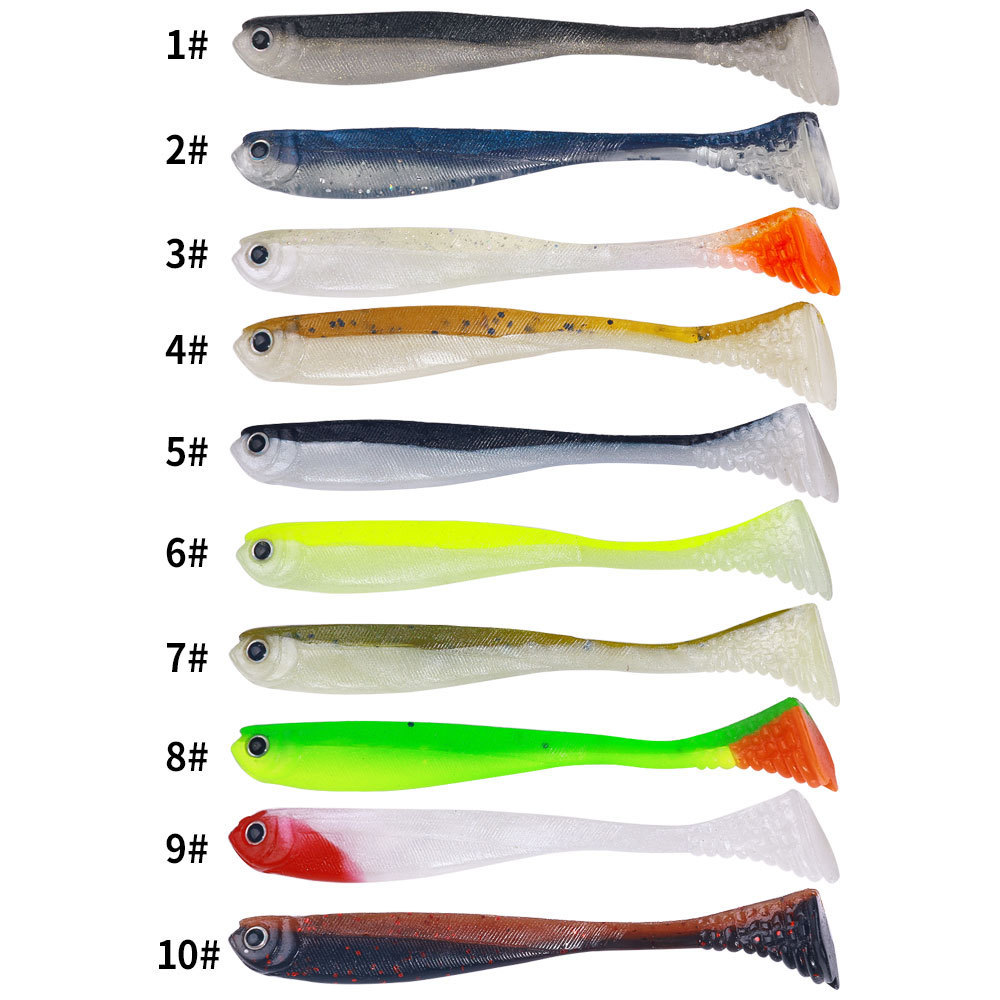 Wholesale SO173/SO174 8cm/3.5g 11cm/4.8g Artificial Soft Plastic Baits Fishing Lures with T Tail for Ice Saltwater & Fly Fishing – Soft Lure – view 4