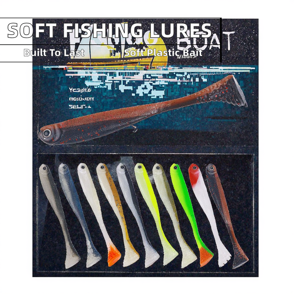 Wholesale SO173/SO174 8cm/3.5g 11cm/4.8g Artificial Soft Plastic Baits Fishing Lures with T Tail for Ice Saltwater & Fly Fishing – Soft Lure – view 5