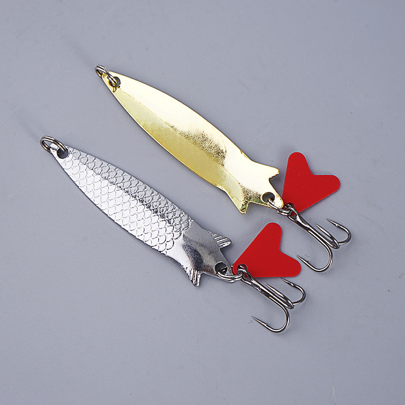 6cm 7g7.7cm 12g Bass Jigging Salmon & Trout Spinner Wobbler Metal Fishing Lure Spoon for River Use – Metal Lure – view 3