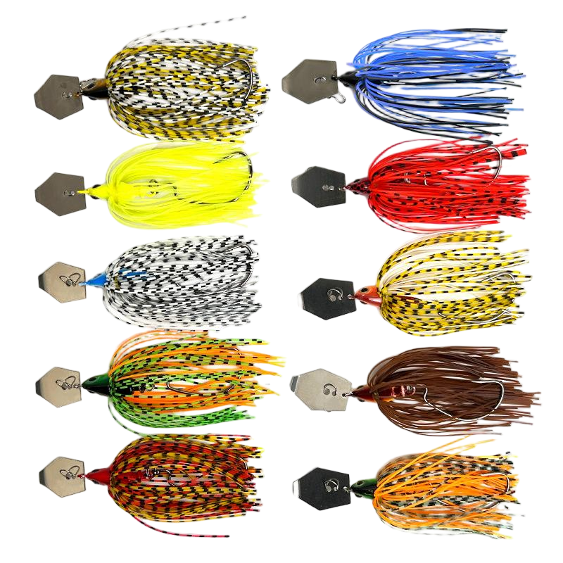 Composite Spinnerbait with Water Deflector, Anti-Snag Fishing Lure, Bionic Silicone Skirt Fake Bait, Lead Head Hook – Fishing Lure – view 5