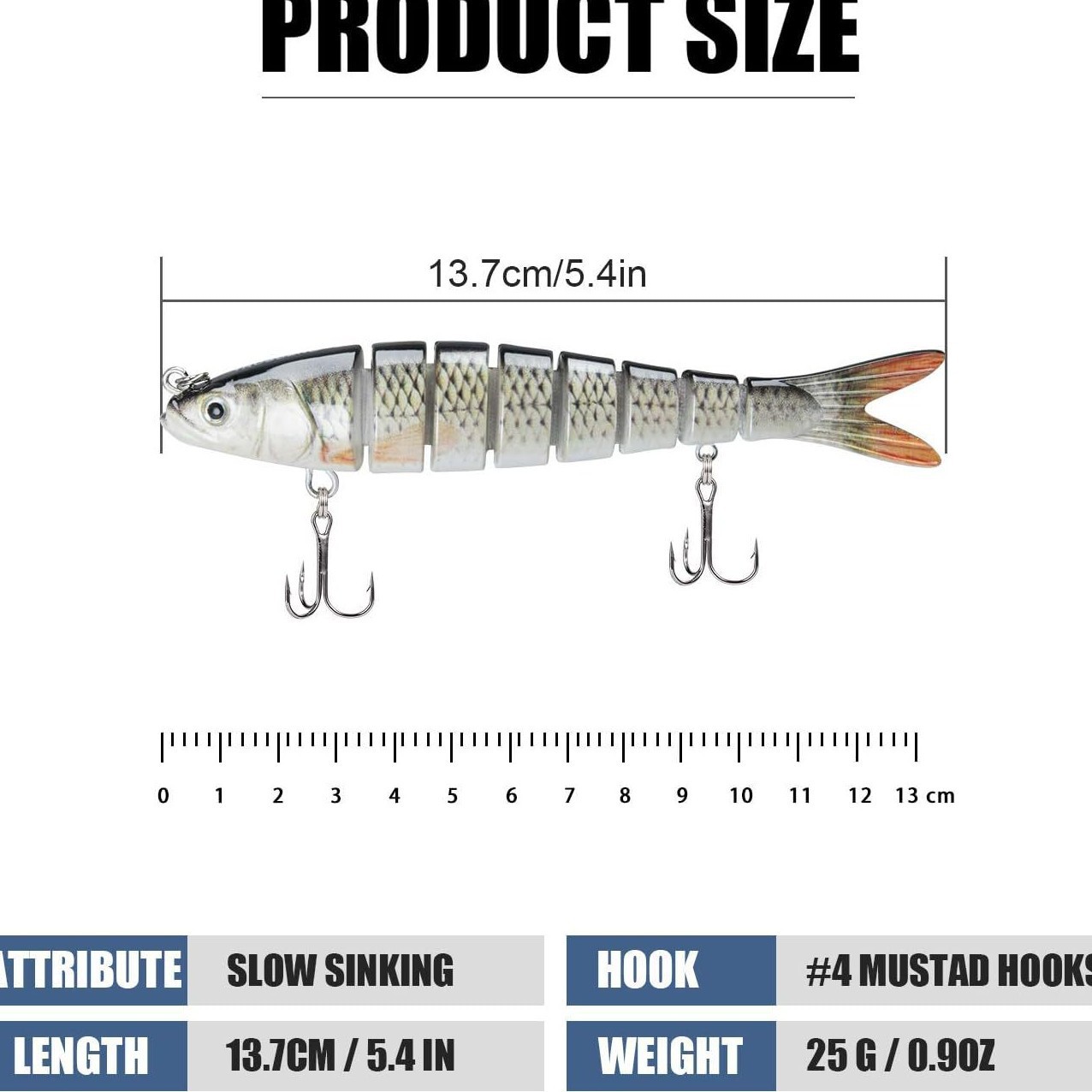 Sinking Multi-Jointed Fishing Lure Set, Multi-Segment Minnow Bait, Plastic Hard Bionic Lure Outdoor Fishing Tackle – Hard Lure – view 2