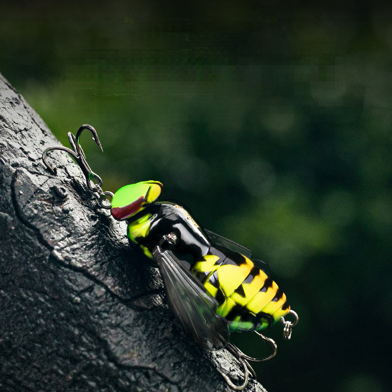 Floating Topwater Wasp Noise Popper Lure, Bionic Fake Bait for Black Bass, Topmouth Culter, Black Pit Fishing – Popper – view 3