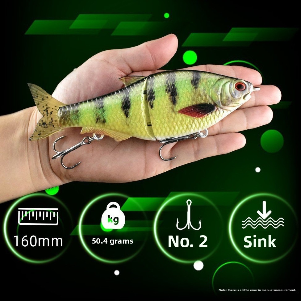 CHEERY Lure Artificial Hard Bait Hard Tail Two Vib Simulation S-Shaped Swimming Bionic Lure Fishing Gear With Hooks – Hard Lure – view 5