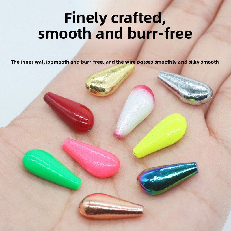 Lure Bass Bait Far-cast Eccentric Pendant DIY Composite Flying Spin Accessories Rotating Metal Horse Mouth White Strip – Fishing Accessory – view 3