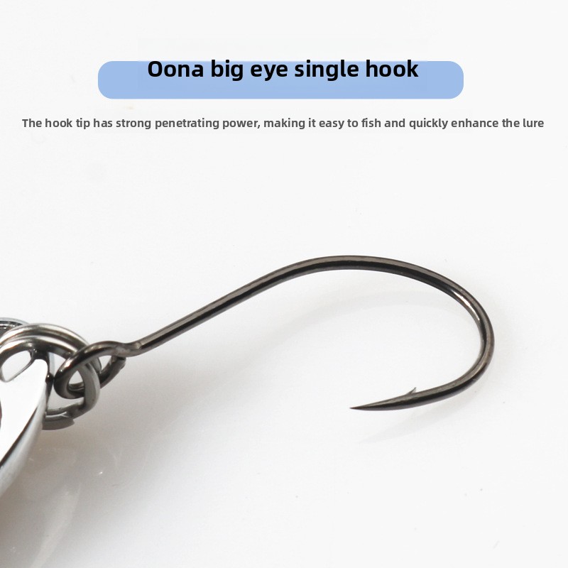 Lure Artificial Hard Bait Maple Leaf Horse Mouth Sequin Single Hook Cock Red Trout Bass Stream Black Pit Zinc Alloy – Spoon & Spinner – view 3