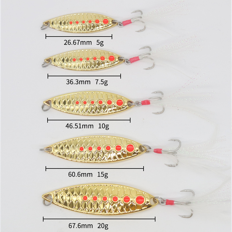 Fish Scale Leech Luya Sequin Far-cast Zinc Alloy Artificial Hard Bait Freshwater Black Pit Bass – Spoon & Spinner – view 1