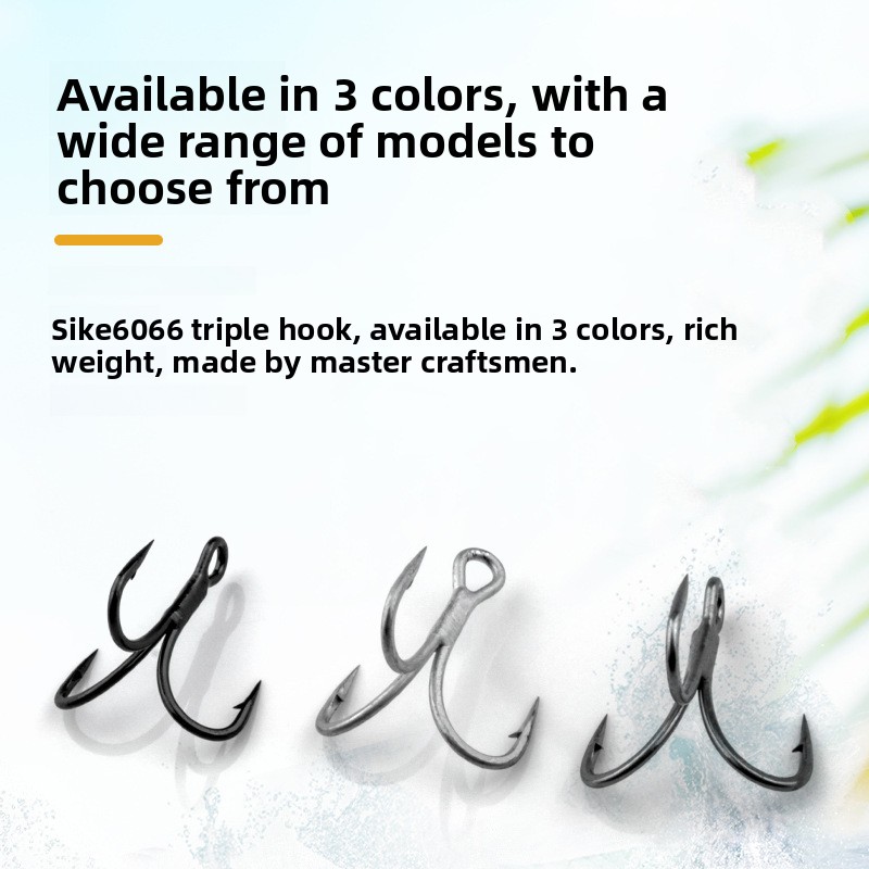 [12 Pieces] Lexin Sai Ke Triple-Strengthened Anti-Rust Anti-Corrosion Treble Hooks Model GZ005 Seker 6066 for Wholesale – Fishhook – view 4