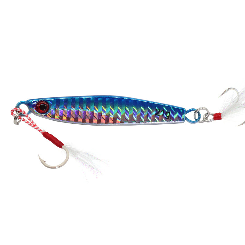 Emma Lead Iron Plate Laser Luya Bass Bait Slow Shake Cushion Fishing Lures Colorful Reflective – Metal Jig – view 1