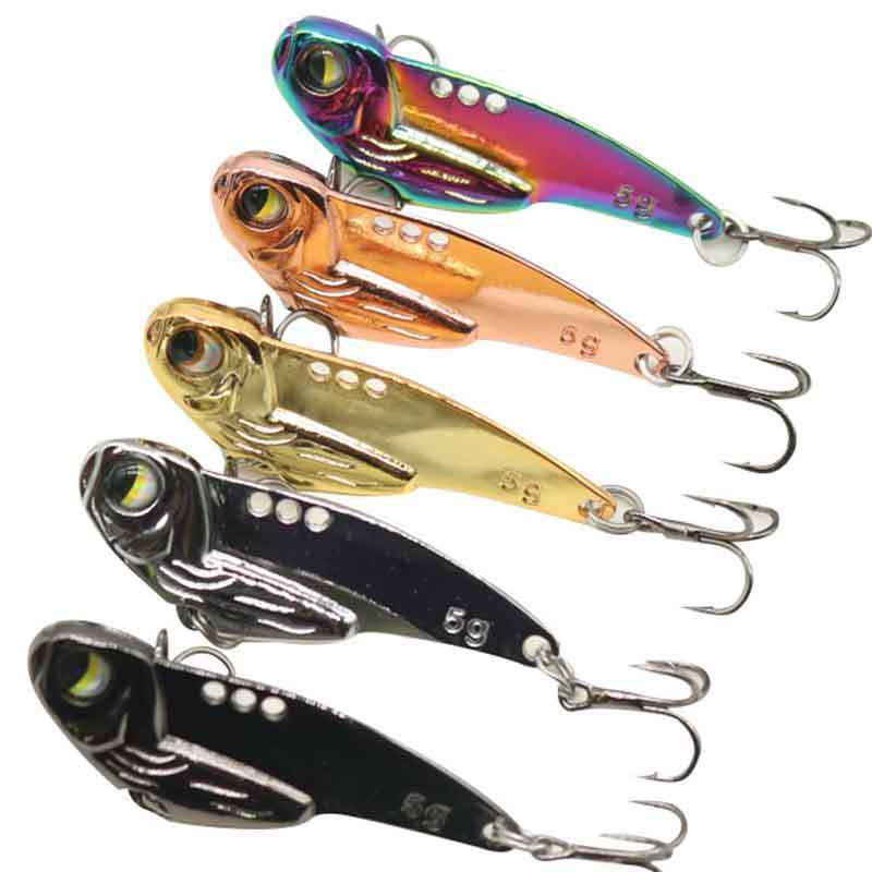 Ares Vib Luya Artificial Hard Bait Sequin Metal Micro VIB Far-cast Sea Fishing Freshwater Seawater Black Bass – Hard Lure – view 1
