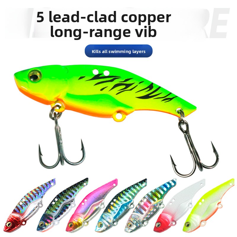 VIB Luya Lead-coated Copper Artificial Hard Bait for Bass with Hooks Sequin Design Universal Use – Hard Lure – view 5