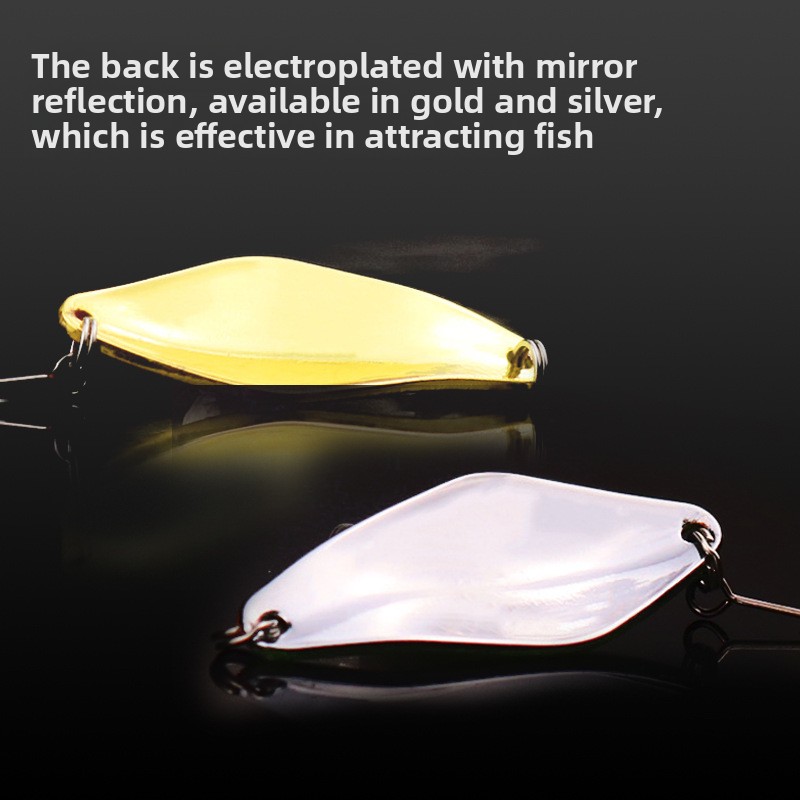 Pure Copper Color Horse Mouth Sequins DUO Submerged Luya Iron Plate Bait Artificial Hard Bait Perch Bass Bare White Striped – Hard Lure – view 4