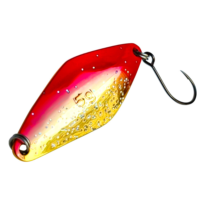 Pure Copper Color Horse Mouth Sequins DUO Submerged Luya Iron Plate Bait Artificial Hard Bait Perch Bass Bare White Striped – Hard Lure – view 2