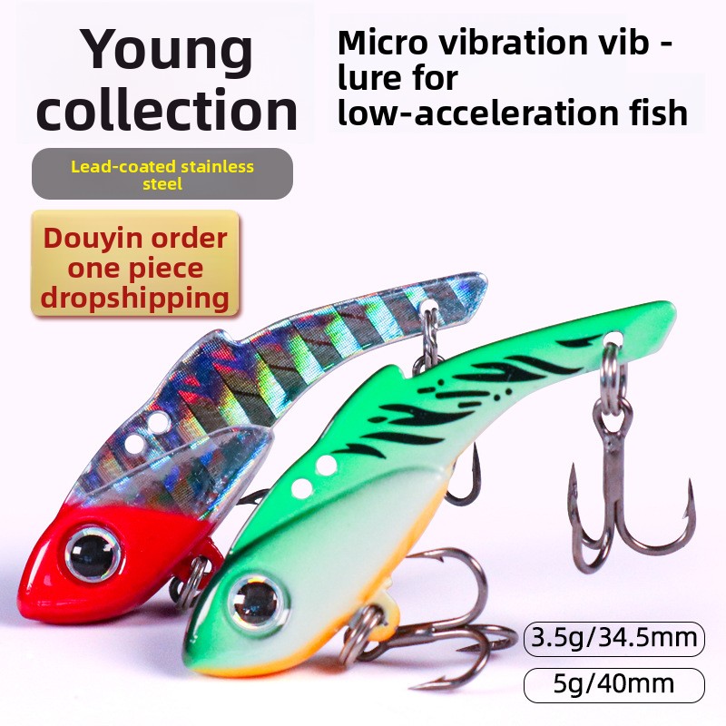 Young Falcon 5GVIB Luya Bait Stainless Steel Quivering VIP Micro Bionic Lure Artificial Hard Bait Hooks Mandarin Fish – Hard Lure – view 5