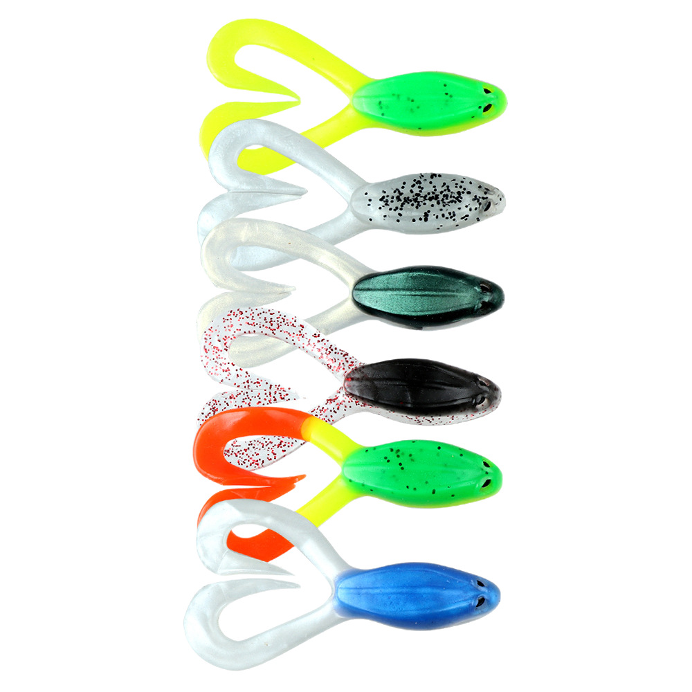 Floating Double-Tail Soft Frog Lure, 11cm 16g Soft Worm Lure, Bass Fishing Kit for Black Pit, Foreign Trade in Stock – Hard Lure – view 5