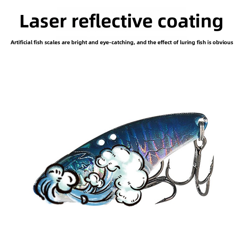 Custom Metal Vib Dragon Tooth Luya Artificial Hard Bait Lure Fishing Gear for Far Cast with Hooks Wholesale – VIB – view 3