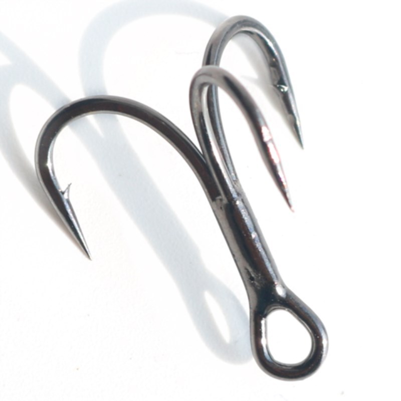 Triple Reinforcing Black Nickel Treble Hooks Anti-Corrosion Rust Resistant Barb 50 Pack Bass Fishing Lure Fishing – Fishhook – view 2