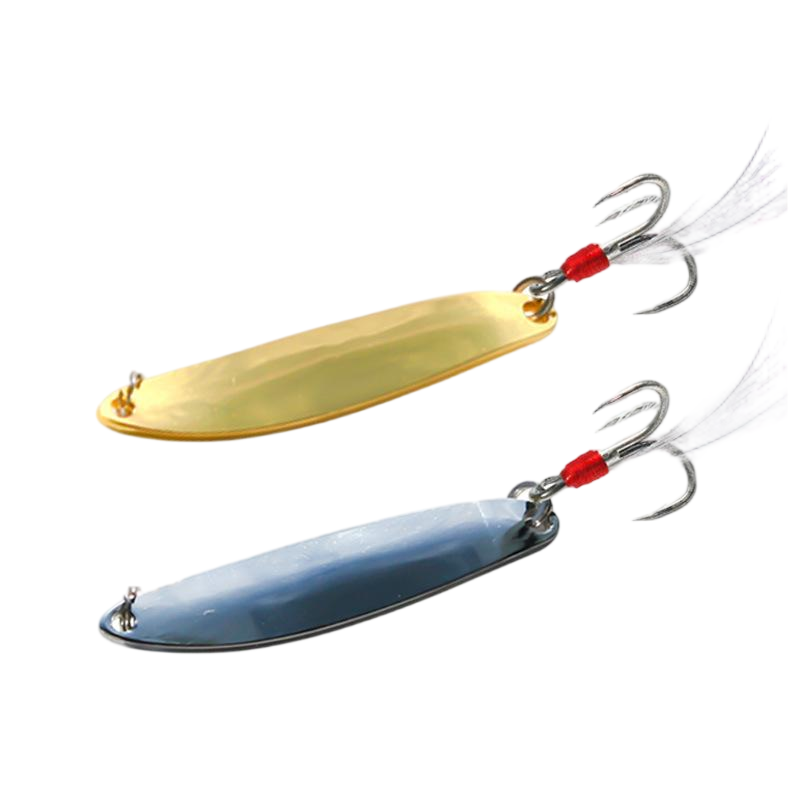 Custom Spoon Type Zinc Alloy Artificial Hard Bait Large Gram Weight Sequins Dragon Scales 20-30-40-50g Dogfish Bambos Fishing – Spoon & Spinner – view 1