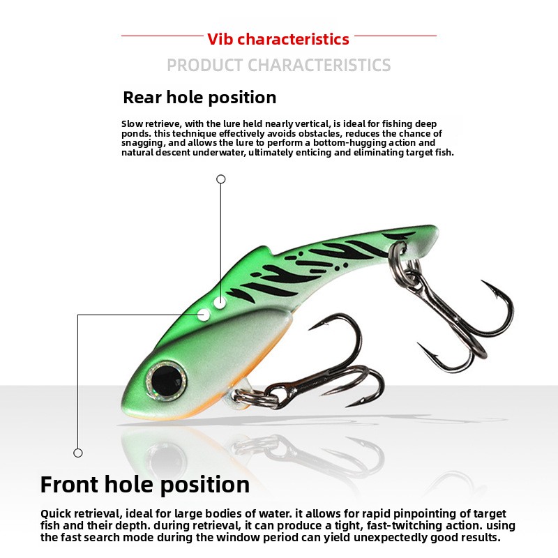 Young Falcon Vib Bait Micro-object Freshwater Fish Remote Shock Vibration Chattering Stainless Steel Artificial Fishing – VIB – view 4