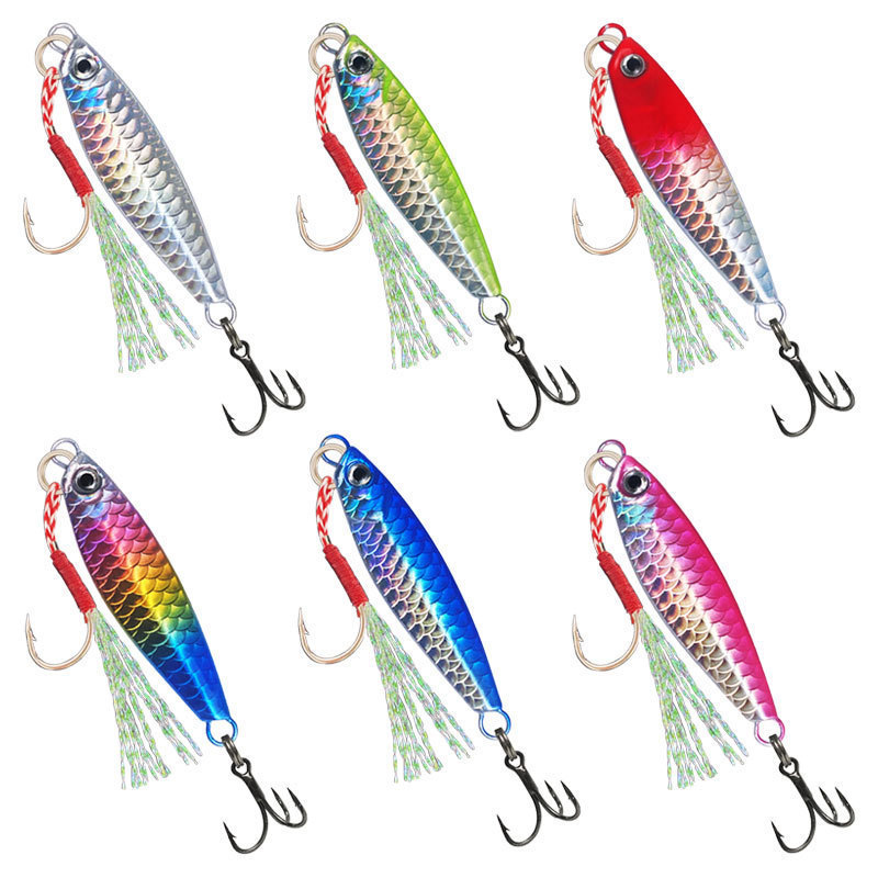 Custom ABS Falling Luya Bait Set Far-cast Fish Scale Pattern Sequin Cushion Bass Pencil Submerged Lure Fishing Gear – Metal Jig – view 1