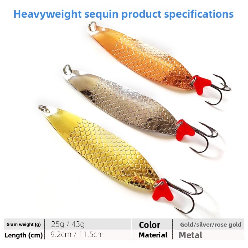 Custom Long Cast Large Spoon Lure, Heavy Weight 30g 60g 80g Spoon Bait for Pike Saltwater Fishing – Spoon & Spinner – view 2
