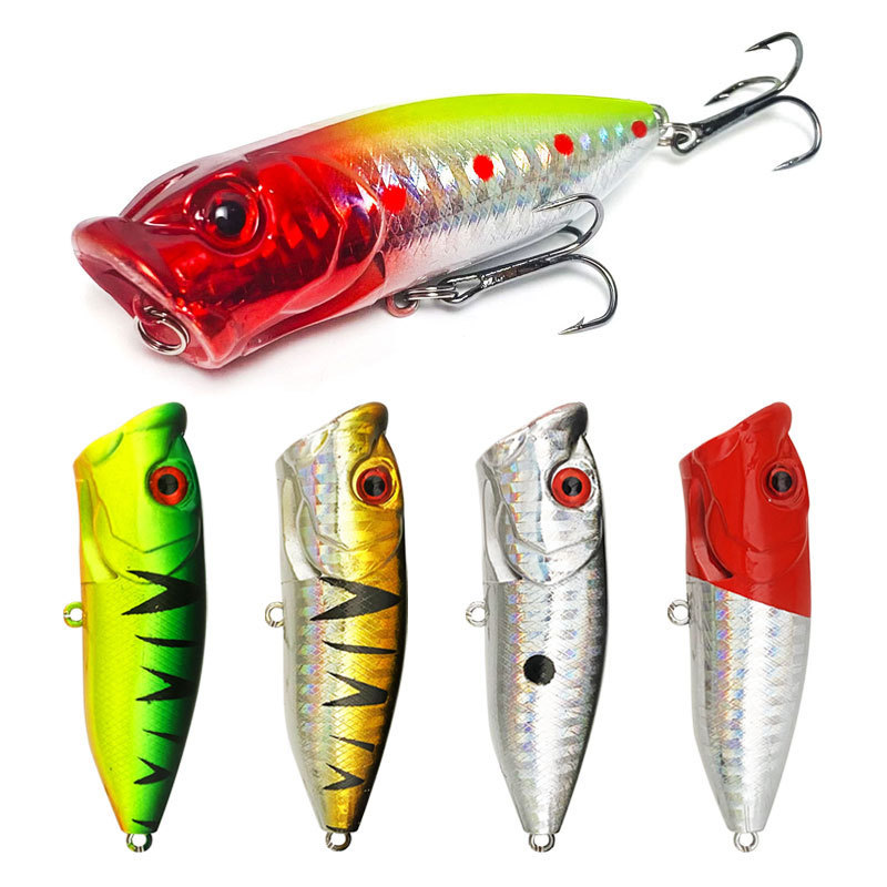 Wholesale Long Cast Topwater Popper Hard Lure, 7cm 12g Multicolor Bionic ABS Rattle Ball Glow in the Dark Fishing Bait – Popper – view 2