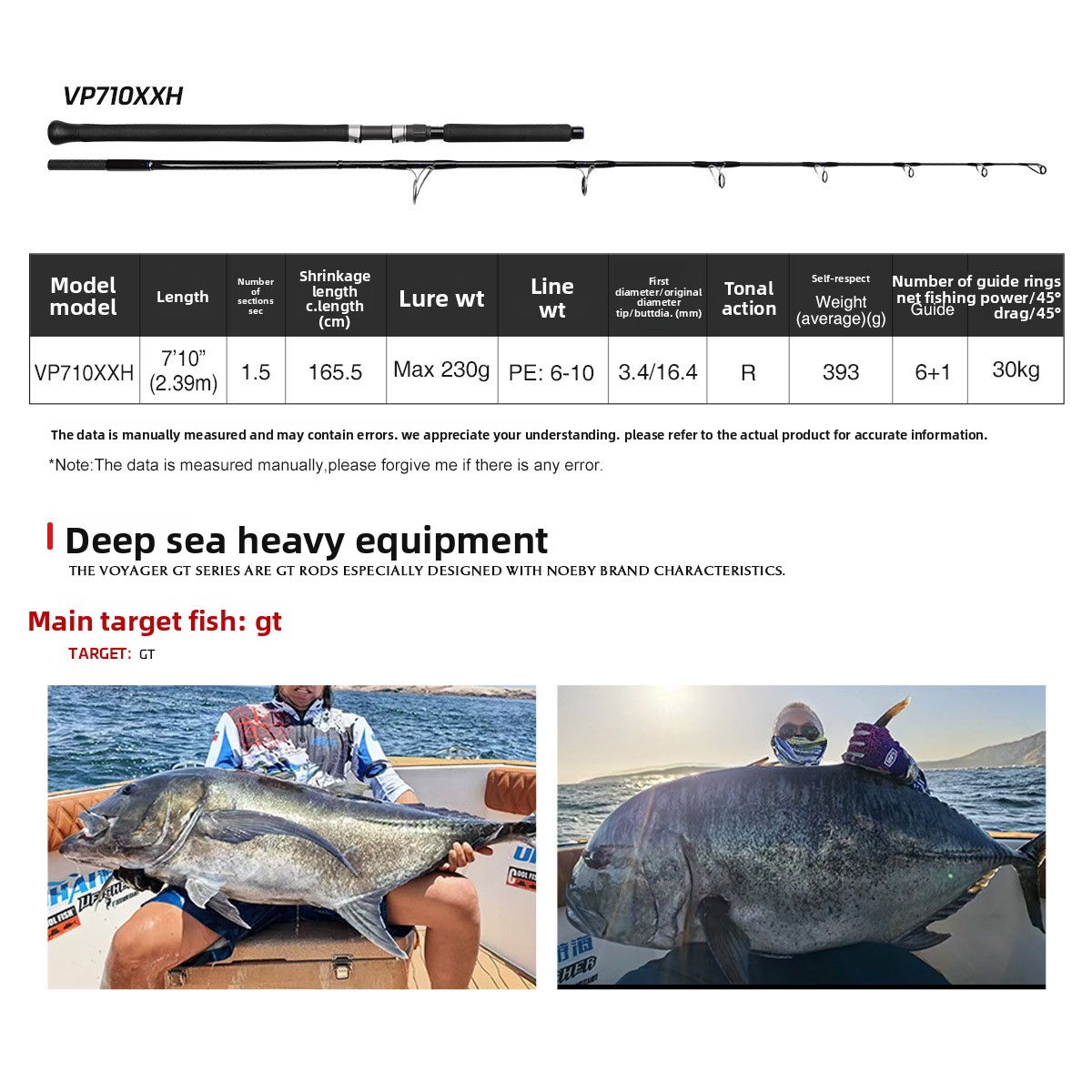 For Carbon 2.39m Heavy Duty Sea Fishing Rod for GT Long Casting & Wave Casting – Fishing Rod – view 3
