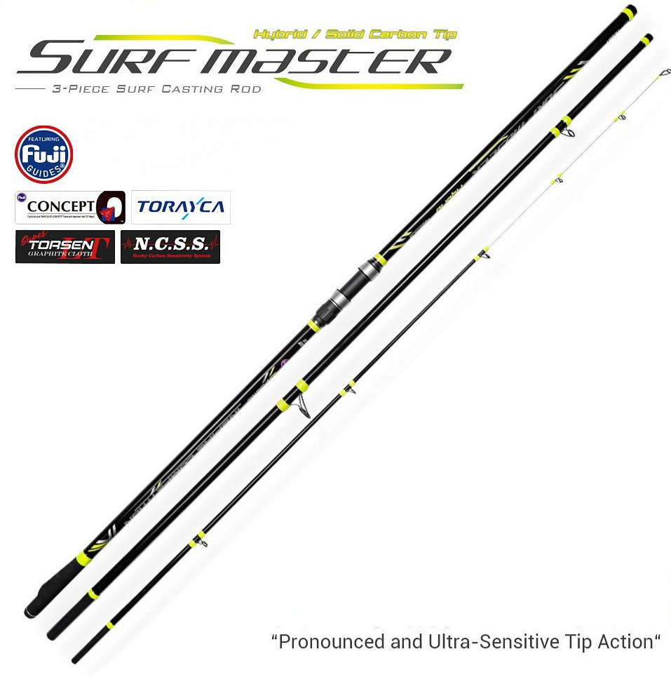 Plug-in Rod Carbon Three-section Beach Throwing Solid Front Slightly SURF MASTER 4.25m 480g Hard – Fishing Rod – view 1