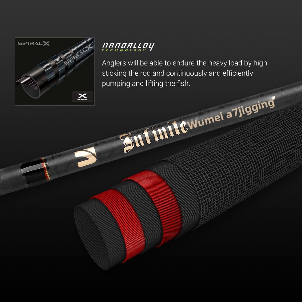For Wuji A7 Iron Pole Lure Deep Sea Boat Carbon Fishing Rod Heavy Duty Fast Pumping Jigging Technique Gun Handle Fishing Gear – Fishing Rod – view 3