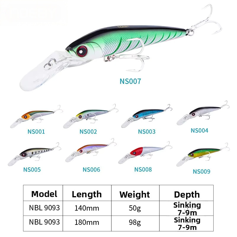 Daino Bait Luya Deep Sea Towing Long Tongue Plate Boat Fishing Sea Fishing GT Golden Gun Live Bait – Minnow – view 5