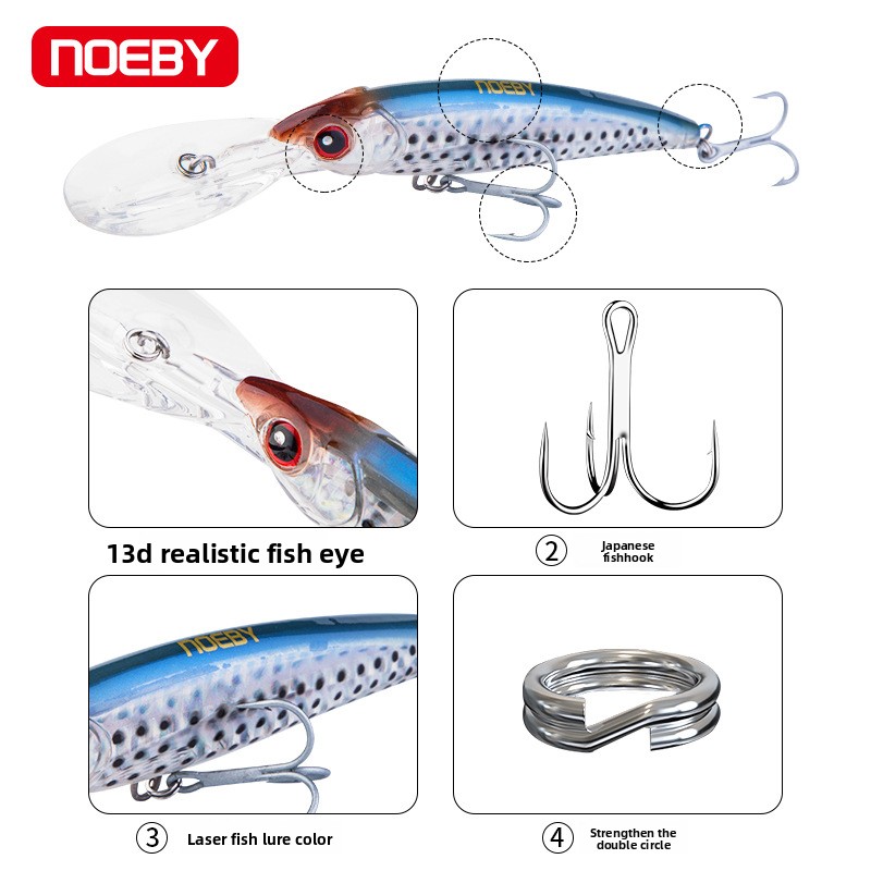 For Nobby ABS Long Tongue Plate Mino 120mm 32g Trolling Spanish Mackerel Sea Fishing Boat Hard False Bait – Hard Lure – view 3