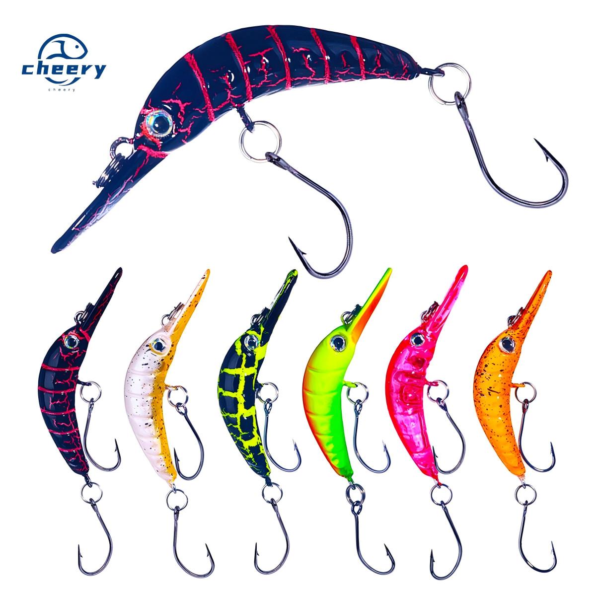 ABS Plastic Sinking Grasshopper Insect Lure Curved Minnow Artificial Hard Bait for Trout Perch Stream Fishing – Minnow – view 1
