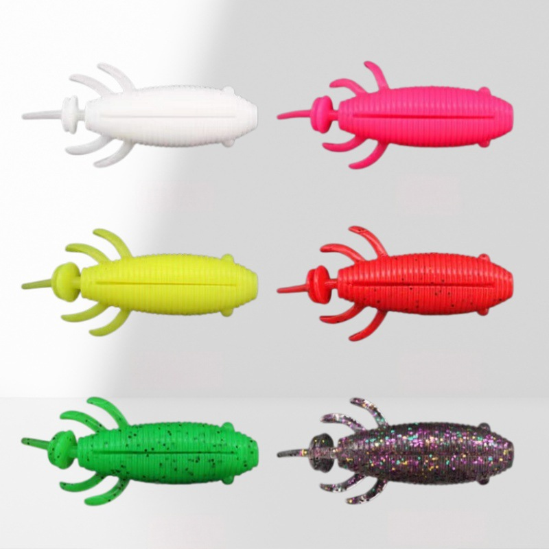 CHEERY Twin Tail Silicone Soft Swim Bait Topwater Lure for Marlin Pike & Cod-Ice Fishing Use 8cm with Hooks – Soft Lure – view 4