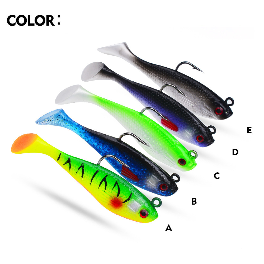 CHEERY SO073 8cm 10g ABS Artificial Soft Baits Lead Head Fishing Lures with T Tail for Ocean Boat Ice & Fly Fishing – Worms & Grubs – view 4
