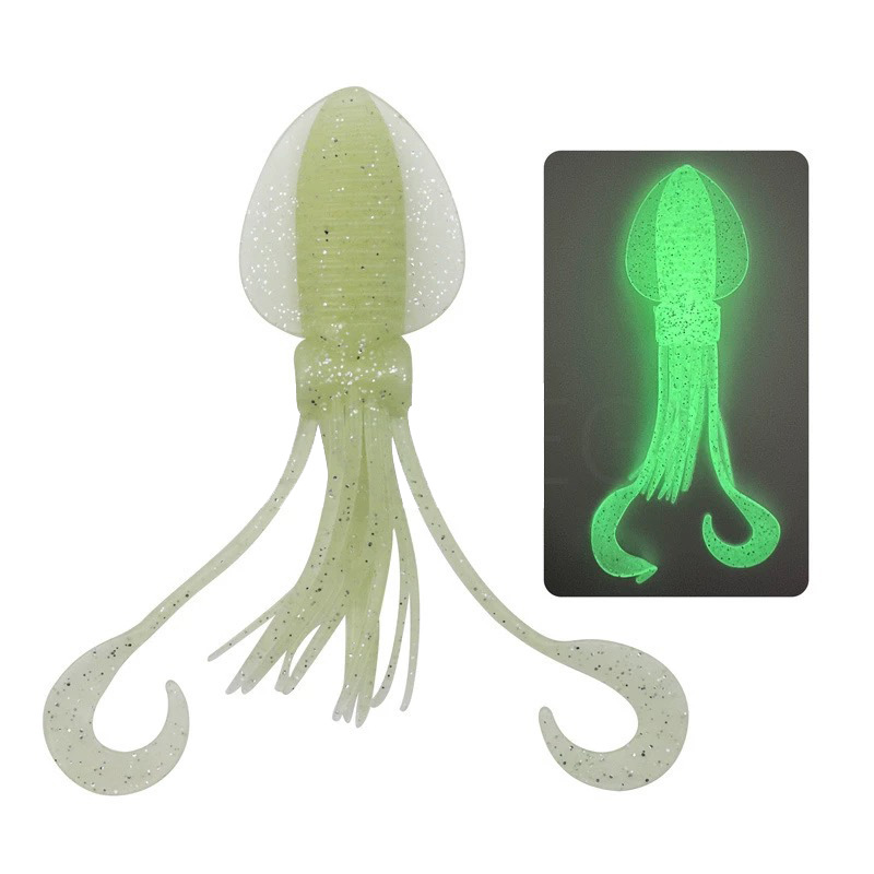CHEERY 12cm 15cm 18cm PVC Luminous Hoochies Squids Tuna Bait Lure Sea Fishing Biological River Lake Fishing Lure YY088 – Octopus Skirt – view 4