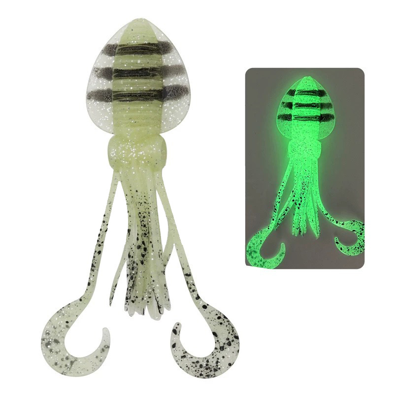 CHEERY 12cm 15cm 18cm PVC Luminous Hoochies Squids Tuna Bait Lure Sea Fishing Biological River Lake Fishing Lure YY088 – Octopus Skirt – view 5