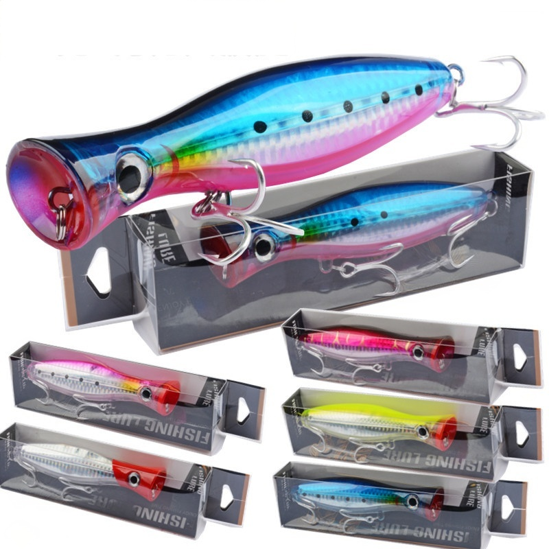 CHEERY 12.5cm 40g ABS Plastic Floating Big Popper Hard Bait Fishing Lure for Ocean Boat River Lake Stream Fishing – Popper – view 5