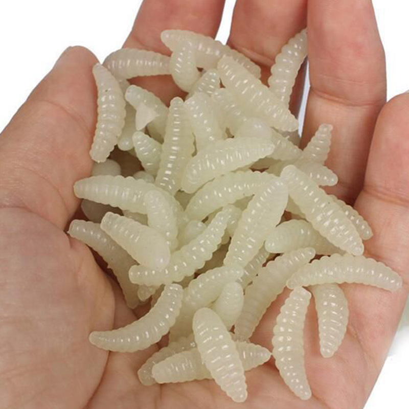 CHEERY Bulk Artificial Soft Bait Insect Bait Mixed Colors River Fishing Lures for Bass Crappie 2.4cm 0.4g – Worms & Grubs – view 2
