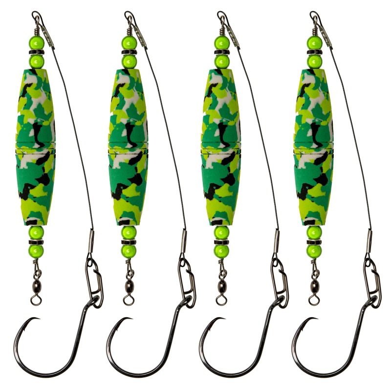 Cross-border 3 Inch High Visibility EVA Foam Float with Hook, 4PCS Stainless Steel Wire Float Fishing Line Kit – Fishhook – view 3