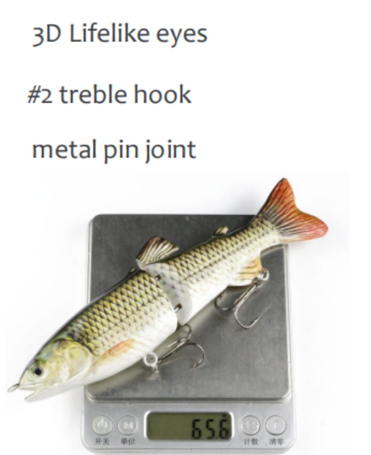 Trout Shaped Multi-jointed Swimbait, Sinking Long Cast Bionic Hard Lure for Topmouth Culter Bass Yellowcheek – Swimbait – view 2