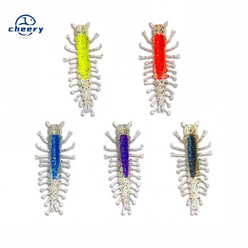 CHEERY High Quality 6cm 1.7g TPR Centipede Soft Lure Hellgrammite Plastic Bait Midwater Freshwater Fishing 5 Colors – Soft Lure – view 1