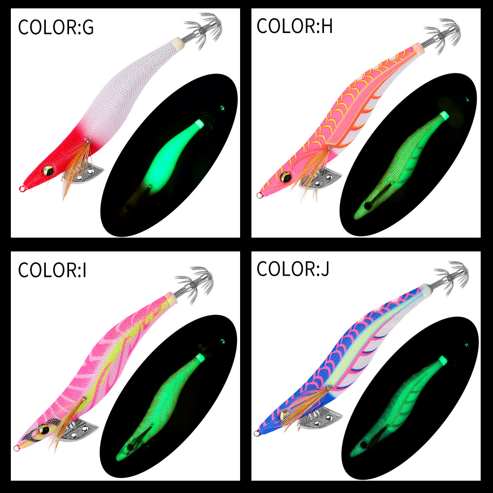 CHEERY 15CM 26G Luminous Plastic Shrimp Squid Hook for Carp Bottom Fishing Deep Water Lead Headband Ring Bead – Wood Shrimp – view 3