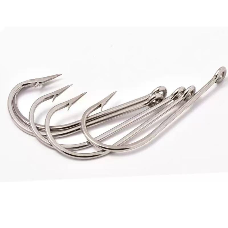 CHEERY 100% Stainless Steel O'shaughnessy 8-8/0# Long Shank Barbed Circle Hooks 34007SS for Saltwater and Fly Fishing – Fishhook – view 5