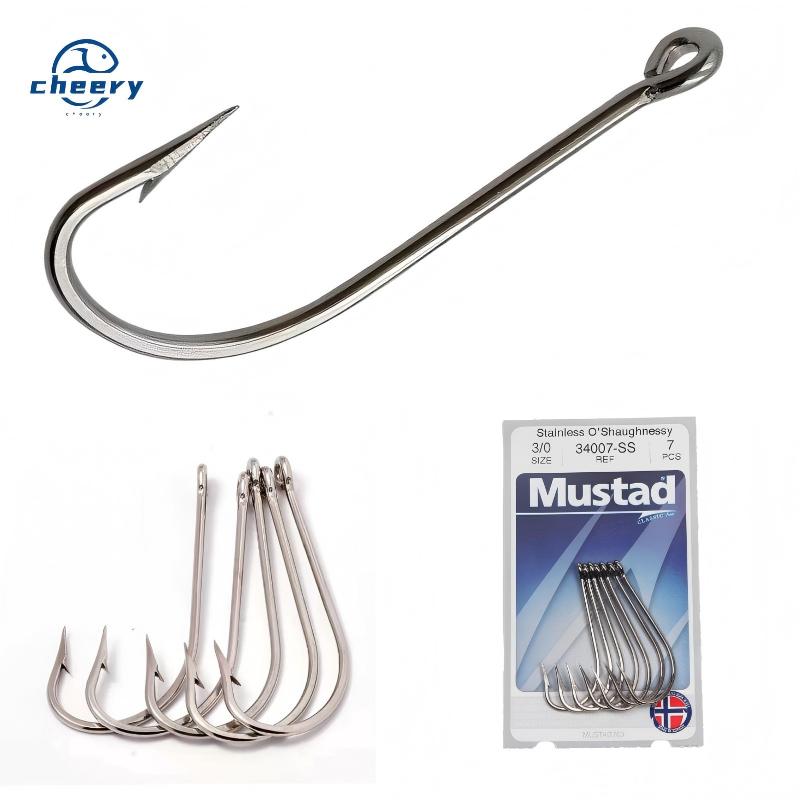 CHEERY 100% Stainless Steel O'shaughnessy 8-8/0# Long Shank Barbed Circle Hooks 34007SS for Saltwater and Fly Fishing – Fishhook – view 1
