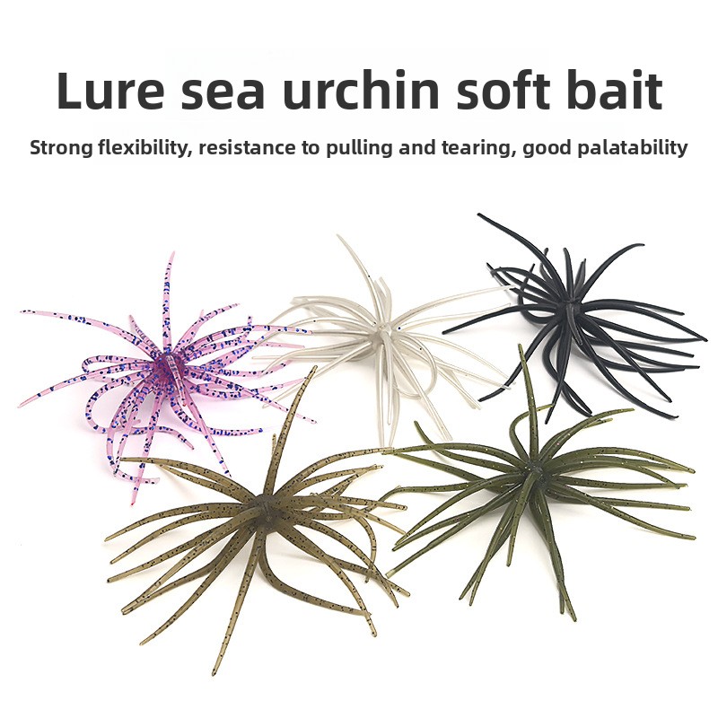 New Outdoor Lure Sea Urchin Stainless Steel Soft Bait Floating Water Ball Bass Black Pit Wild Fishing Mandarin Fish Cross-border – Soft Lure – view 5