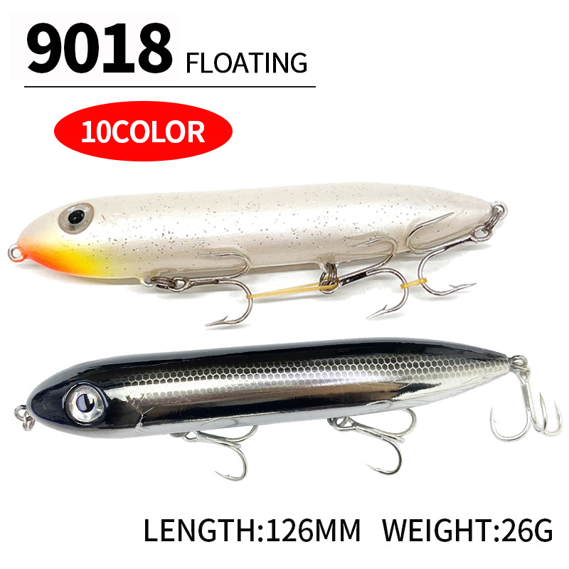 Surface Pencil Lure Stainless Steel 126mm/26g Long-Casting Saltwater Fishing Bait for Snakehead Floating Bionic Artificial Hooks – Pencil – view 2