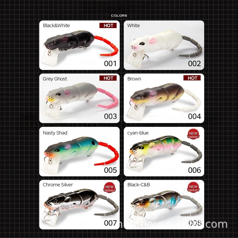 CHEERY Lure Mino 3D Bionic Mouse Multi-segmented Bait Stainless Steel 85mm 17g Ultra-realistic Swim Action for Bass – Minnow – view 3