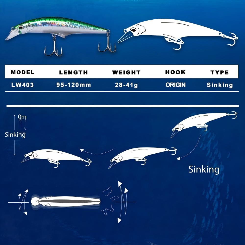 CHEERY New-style Quivering Minnow Sinking Lure Featuring Ultra-long-cast Laser-finish Deep-diving Action Stainless Steel – Minnow – view 3