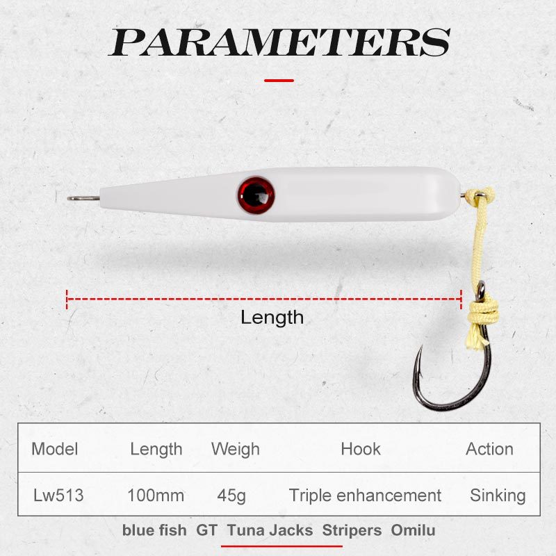 CHEERY Stainless Steel Lure Jerkbait for Sea Fishing Saltwater Boat Fishing Sinking Long-Casting Tuna/GT Without Hooks – Hard Lure – view 3