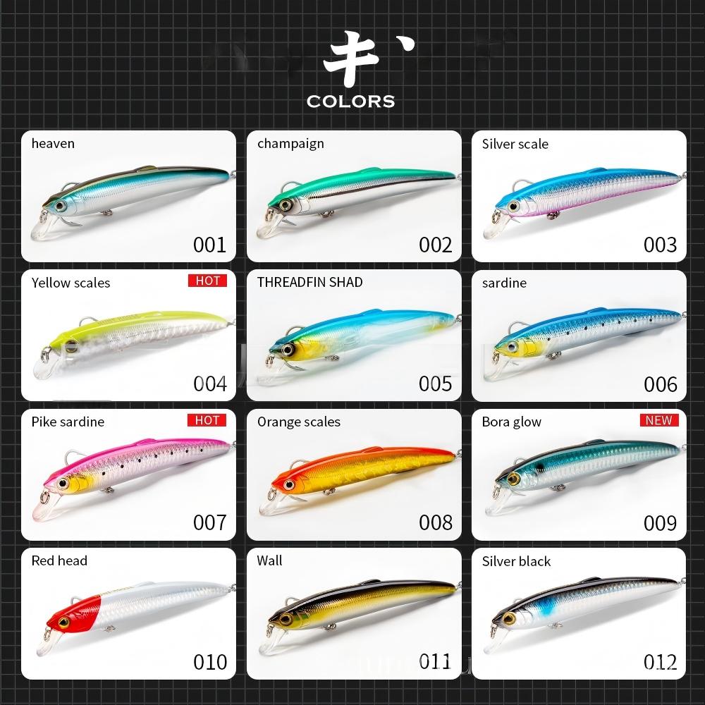 CHEERY Sale Stainless Steel Hard Baits Long-Casting Floating Minnows VMC Hooks Twitch-and-Pause Action Multiple Colors – Minnow – view 4